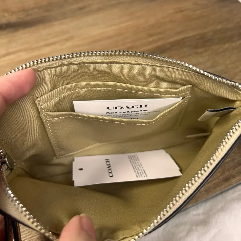 NWT Coach Women's Small Corner Zip Wristlet with Lemon Print